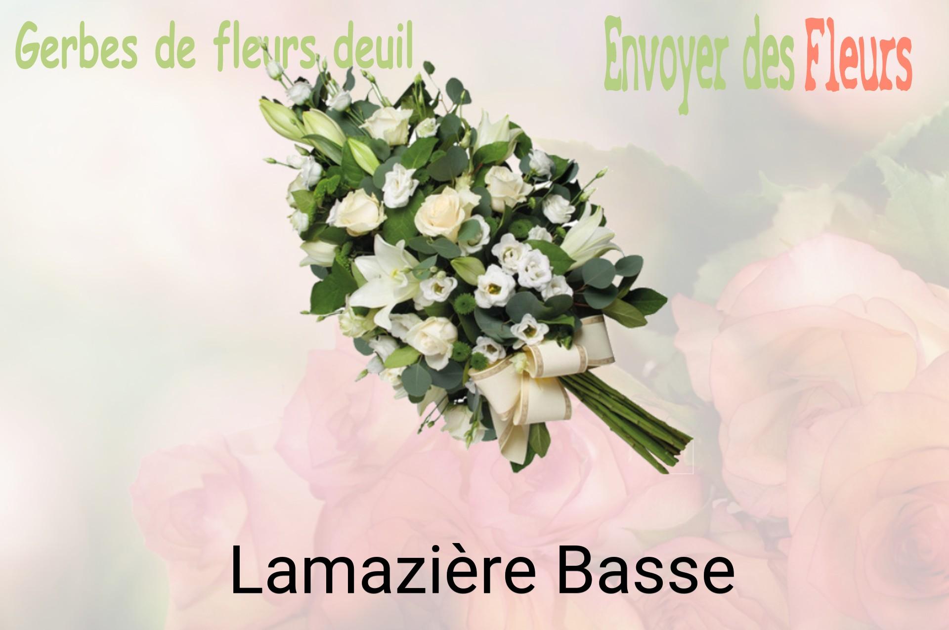 Gerbe de fleurs de deuil livrée à Lamazière-Basse